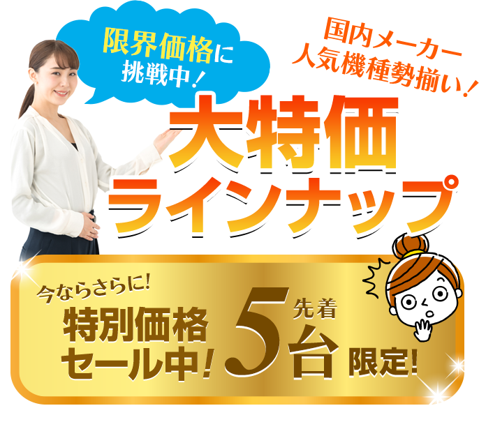 大特価ラインナップ